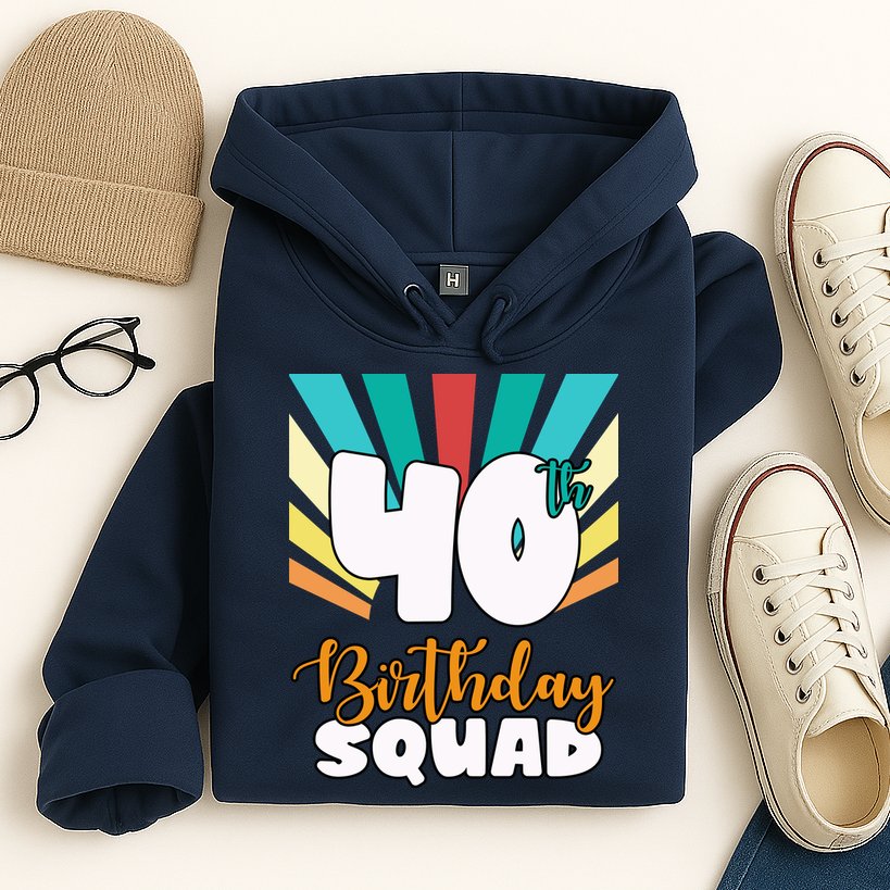 40th Birthday Squad 40 Years Old Hoodie