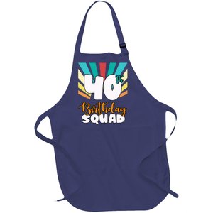 40th Birthday Squad 40 Years Old Full-Length Apron With Pockets