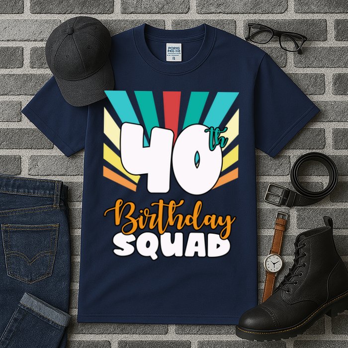 40th Birthday Squad 40 Years Old Tall T-Shirt