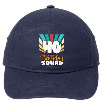 40th Birthday Squad 40 Years Old 7-Panel Snapback Hat