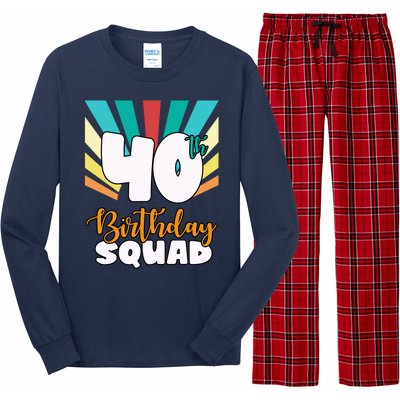 40th Birthday Squad 40 Years Old Long Sleeve Pajama Set