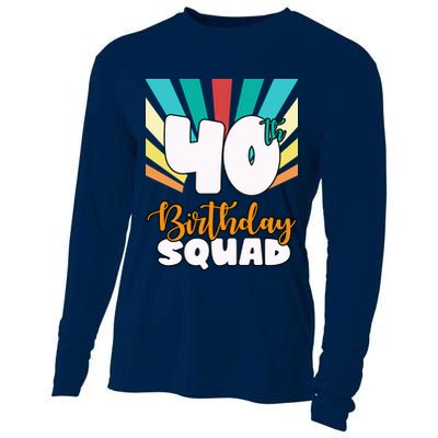 40th Birthday Squad 40 Years Old Cooling Performance Long Sleeve Crew
