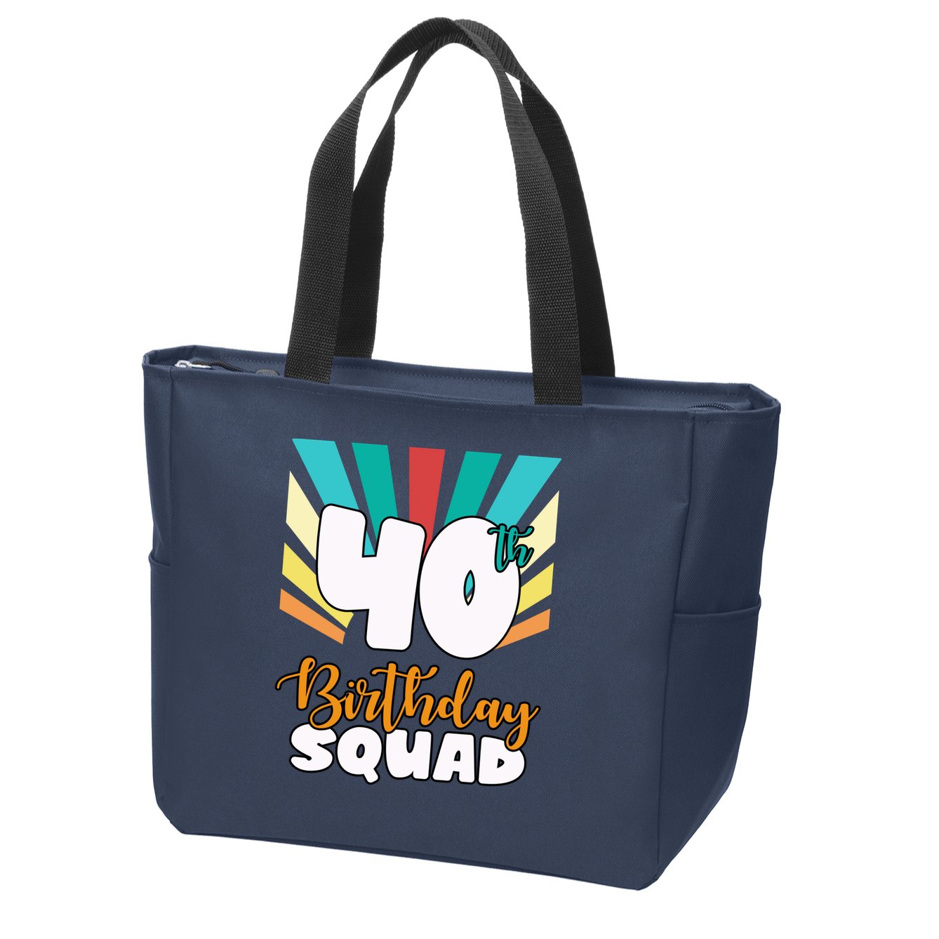 40th Birthday Squad 40 Years Old Zip Tote Bag