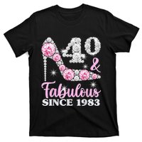 40th Birthday Shirts For Wom.e.n, 40 And Fabulous Since 1983 T-Shirt