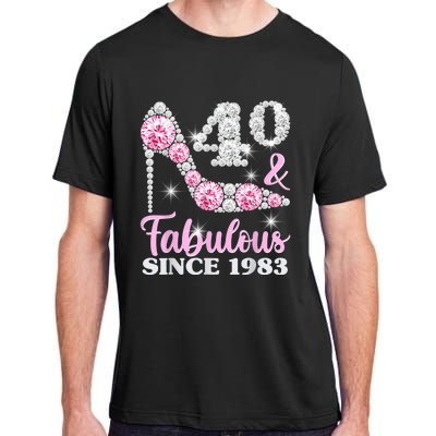 40th Birthday Shirts For Wom.e.n, 40 And Fabulous Since 1983 Adult ChromaSoft Performance T-Shirt