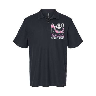 40th Birthday Shirts For Wom.e.n, 40 And Fabulous Since 1983 Softstyle Adult Sport Polo