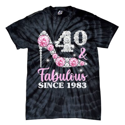 40th Birthday Shirts For Wom.e.n, 40 And Fabulous Since 1983 Tie-Dye T-Shirt