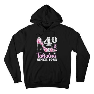 40th Birthday Shirts For Wom.e.n, 40 And Fabulous Since 1983 Tall Hoodie