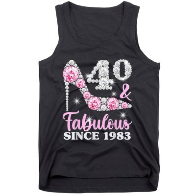 40th Birthday Shirts For Wom.e.n, 40 And Fabulous Since 1983 Tank Top