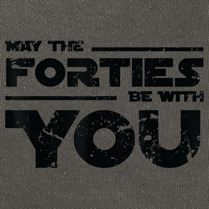40th Birthday Shirt May The Forties Be With You Cotton Canvas Backpack
