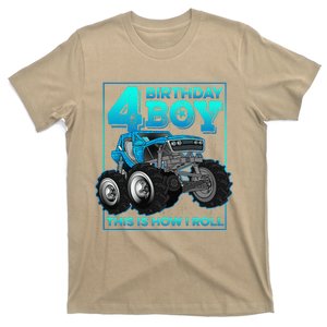 4th Birthday This Is How I Roll Monster Truck Gifts T-Shirt