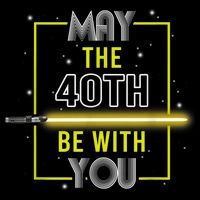 40th Birthday Tee May The 40th Be With You fortieth Birthday 16 in Basic Backpack