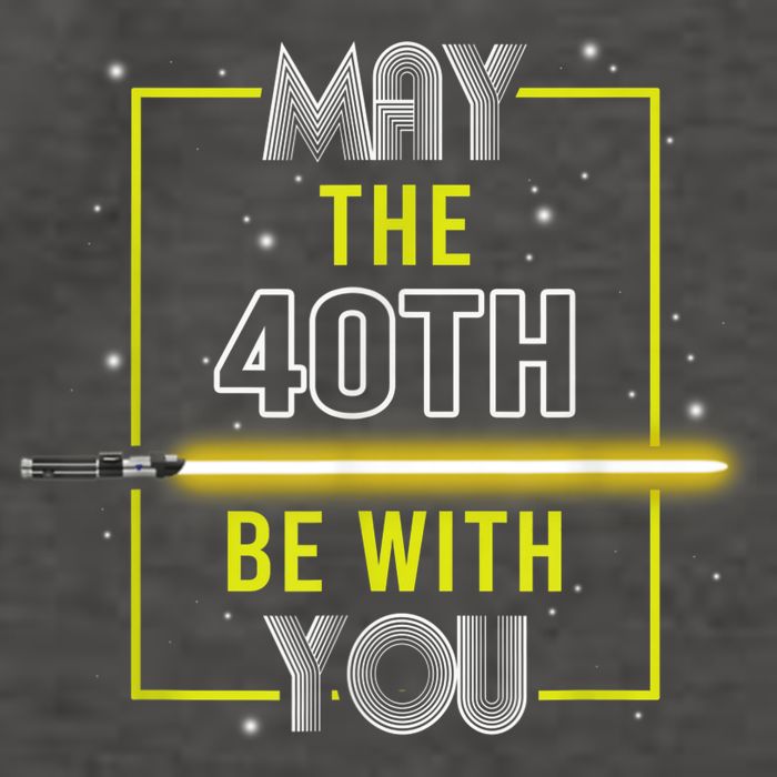 40th Birthday Tee May The 40th Be With You fortieth Birthday Vector Backpack