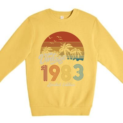 40th Birthday Vintage Limited Edition 1983 Premium Crewneck Sweatshirt