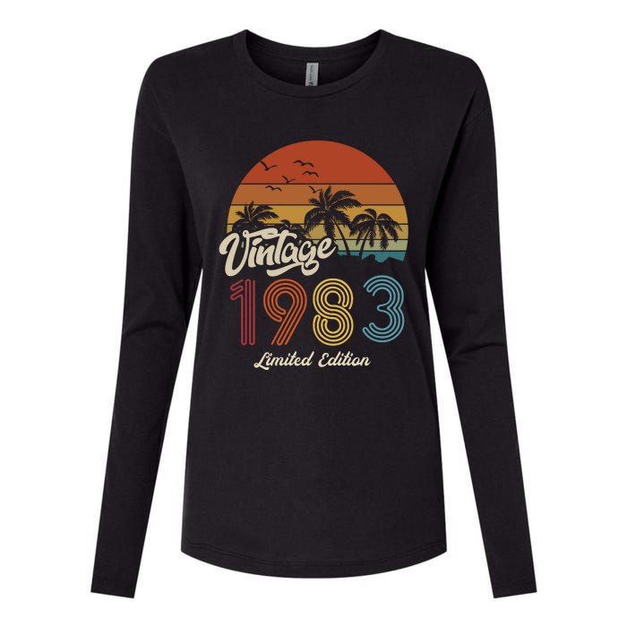 40th Birthday Vintage Limited Edition 1983 Womens Cotton Relaxed Long Sleeve T-Shirt