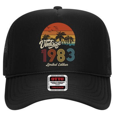 40th Birthday Vintage Limited Edition 1983 High Crown Mesh Back Trucker Hat