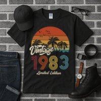 40th Birthday Vintage Limited Edition 1983 Tall T-Shirt