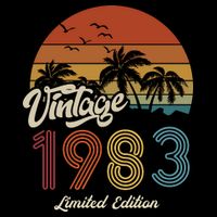 40th Birthday Vintage Limited Edition 1983 Tall T-Shirt