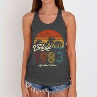 40th Birthday Vintage Limited Edition 1983 Women's Knotted Racerback Tank