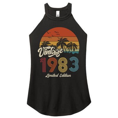40th Birthday Vintage Limited Edition 1983 Women's Perfect Tri Rocker Tank