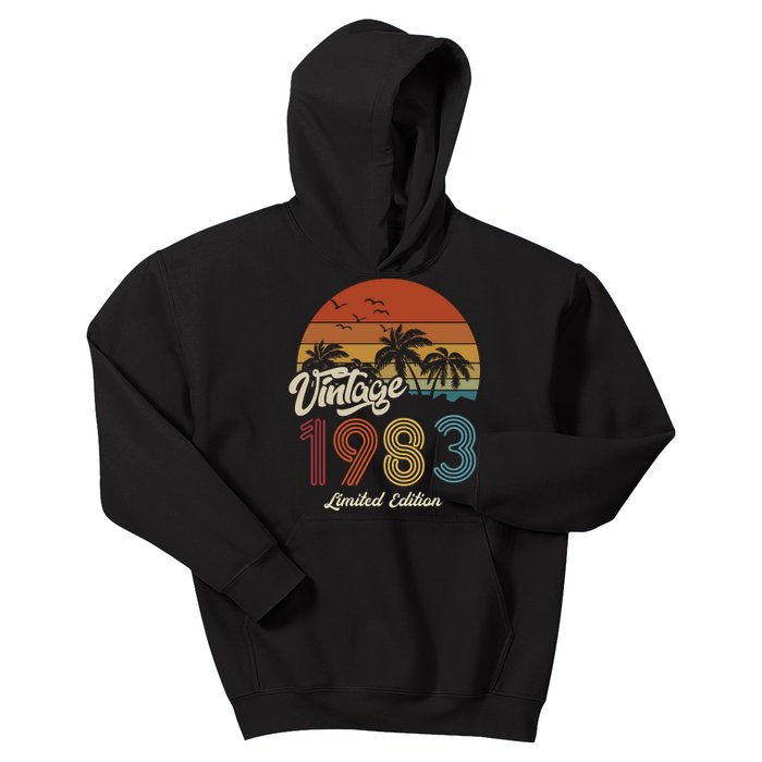 40th Birthday Vintage Limited Edition 1983 Kids Hoodie