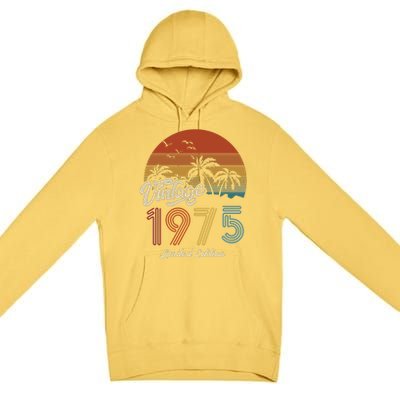 48th Birthday Vintage Limited Edition 1975 Premium Pullover Hoodie