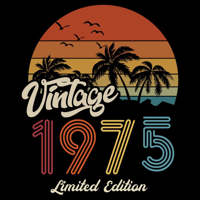 48th Birthday Vintage Limited Edition 1975 Cooling Performance Long Sleeve Crew