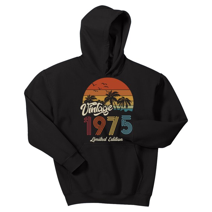 48th Birthday Vintage Limited Edition 1975 Kids Hoodie