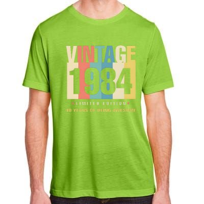 40th Birthday Vintage 1984 Limited Edition 40 Years Of Being Awesome Adult ChromaSoft Performance T-Shirt