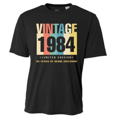 40th Birthday Vintage 1984 Limited Edition 40 Years Of Being Awesome Cooling Performance Crew T-Shirt