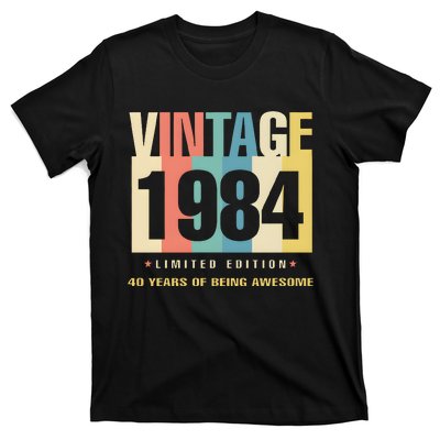 40th Birthday Vintage 1984 Limited Edition 40 Years Of Being Awesome T-Shirt