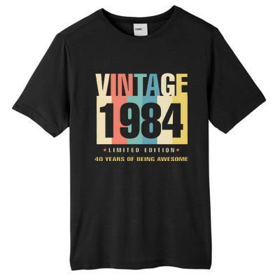 40th Birthday Vintage 1984 Limited Edition 40 Years Of Being Awesome Tall Fusion ChromaSoft Performance T-Shirt