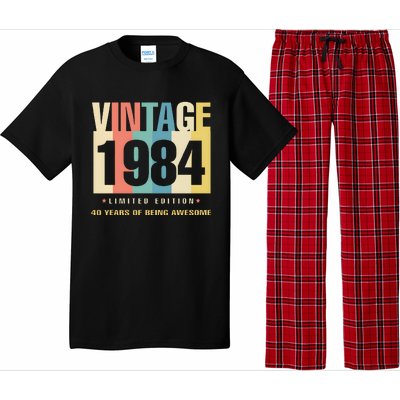 40th Birthday Vintage 1984 Limited Edition 40 Years Of Being Awesome Pajama Set