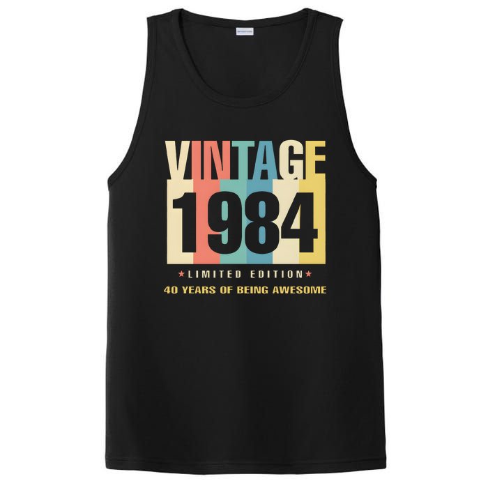 40th Birthday Vintage 1984 Limited Edition 40 Years Of Being Awesome PosiCharge Competitor Tank