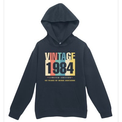 40th Birthday Vintage 1984 Limited Edition 40 Years Of Being Awesome Urban Pullover Hoodie