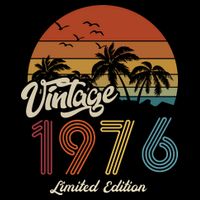 47th Birthday Vintage Limited Edition 1976 Cooling Performance Long Sleeve Crew
