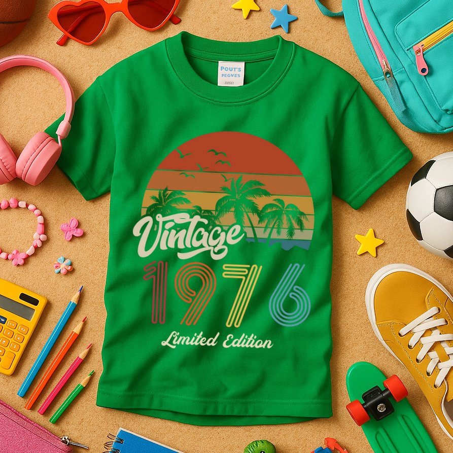 47th Birthday Vintage Limited Edition 1976 Kids T-Shirt