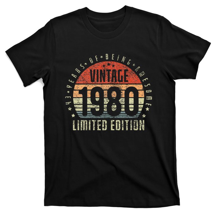 43th Birthday Vintage 1980 Limited Edition 43 Yr Old T-Shirt