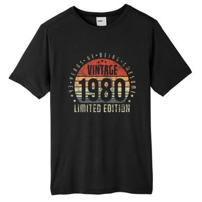 43th Birthday Vintage 1980 Limited Edition 43 Yr Old Tall Fusion ChromaSoft Performance T-Shirt