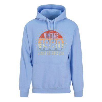 43th Birthday Vintage 1980 Limited Edition 43 Yr Old Unisex Surf Hoodie