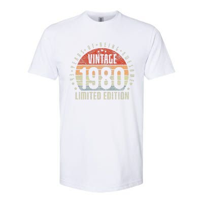 43th Birthday Vintage 1980 Limited Edition 43 Yr Old Softstyle CVC T-Shirt