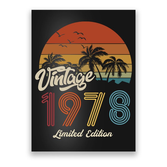 45th Birthday Vintage Limited Edition 1978 Poster