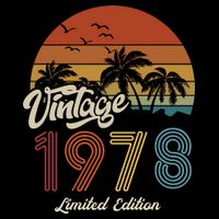 45th Birthday Vintage Limited Edition 1978 Poster