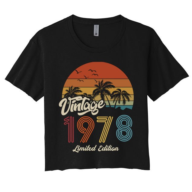 45th Birthday Vintage Limited Edition 1978 Crop Top