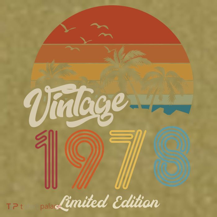 45th Birthday Vintage Limited Edition 1978 Garment-Dyed Women's Muscle Tee
