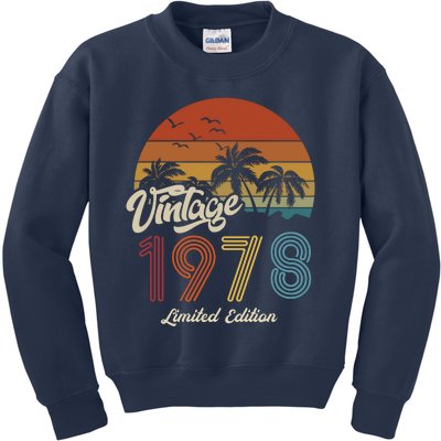 45th Birthday Vintage Limited Edition 1978 Kids Sweatshirt