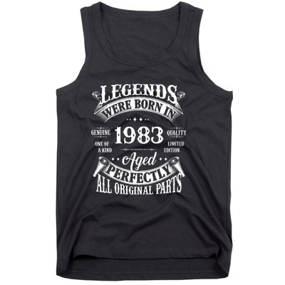 41st Birthday Vintage Legends Born In 1983 41 Years Old Tank Top