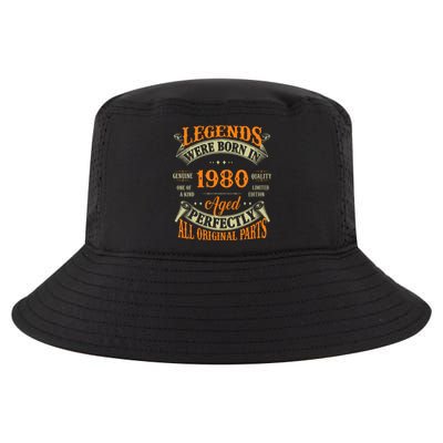 44th Birthday Vintage Legends Born In 1980 44 Years Old Cool Comfort Performance Bucket Hat