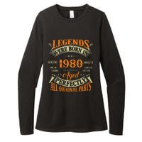 44th Birthday Vintage Legends Born In 1980 44 Years Old Womens CVC Long Sleeve Shirt