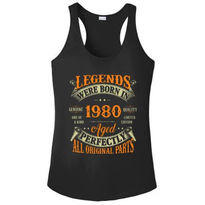 44th Birthday Vintage Legends Born In 1980 44 Years Old Ladies PosiCharge Competitor Racerback Tank